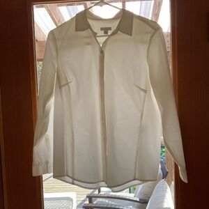 J Jill white blouse, size M petite.